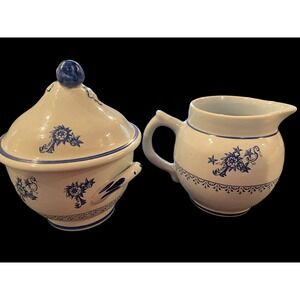 Exclusive China Company Chelsea Crown Devon  Creamer And Sugar Bowl. Mint.